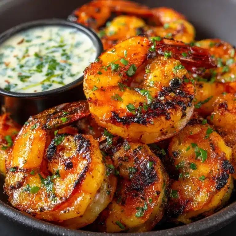 Spicy Garlic Parmesan Grilled Shrimp with Lemon-Herb Aioli Recipe