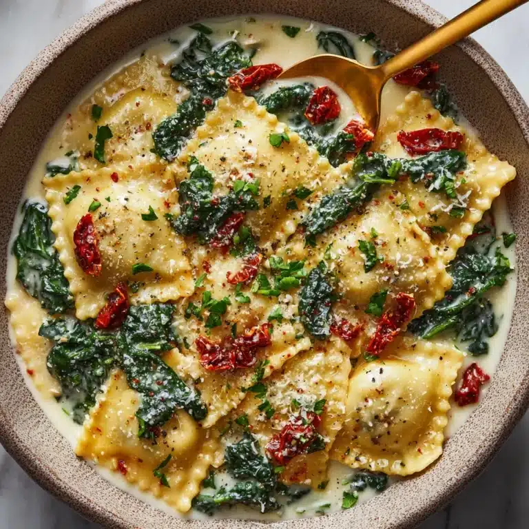Creamy Tuscan Ravioli Recipe