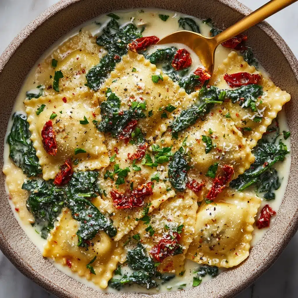 Creamy Tuscan Ravioli Recipe