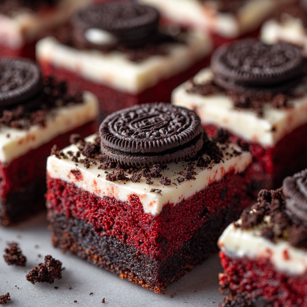 Cookies & Cream Red Velvet Brownies Recipe