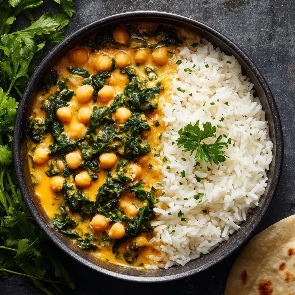 Chickpea Spinach Coconut Curry Recipe