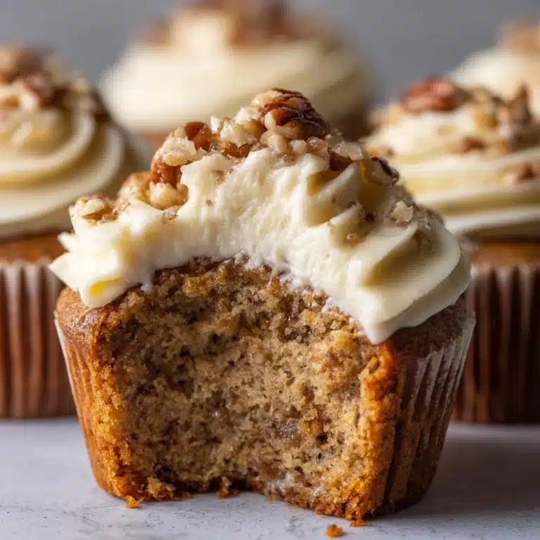 Banana Cinnamon Pecan Cupcakes with Cream Cheese Frosting Recipe