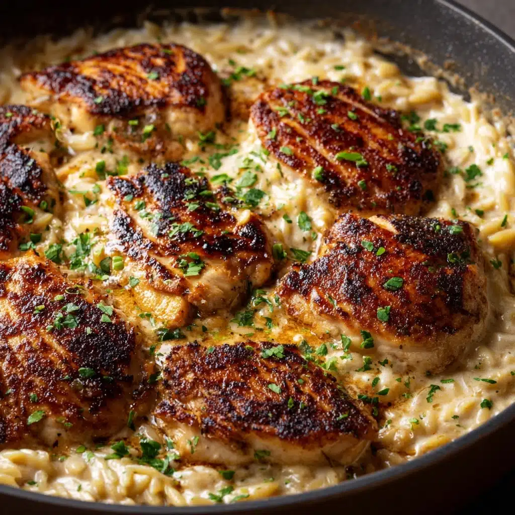 One-Pan Creamy Parmesan Chicken and Rice Recipe