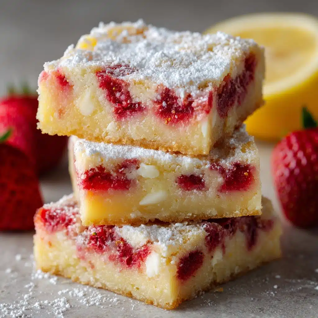 Strawberry Lemon Blondies Recipe