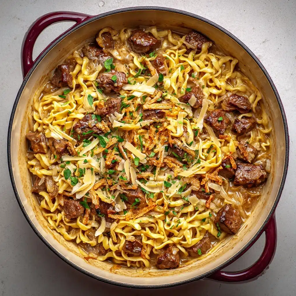 French Onion Beef and Noodles Recipe