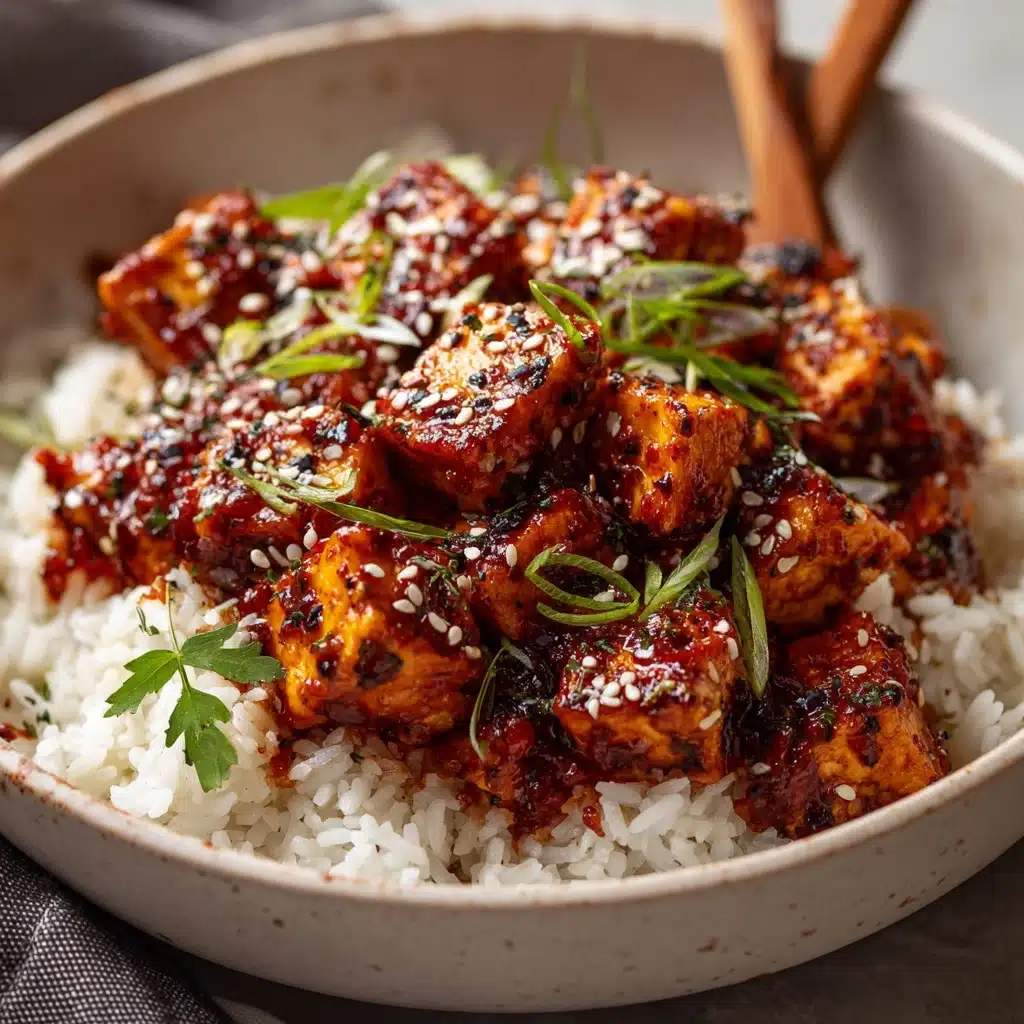 Crispy Gochujang Korean Tofu Recipe - Recipe Image