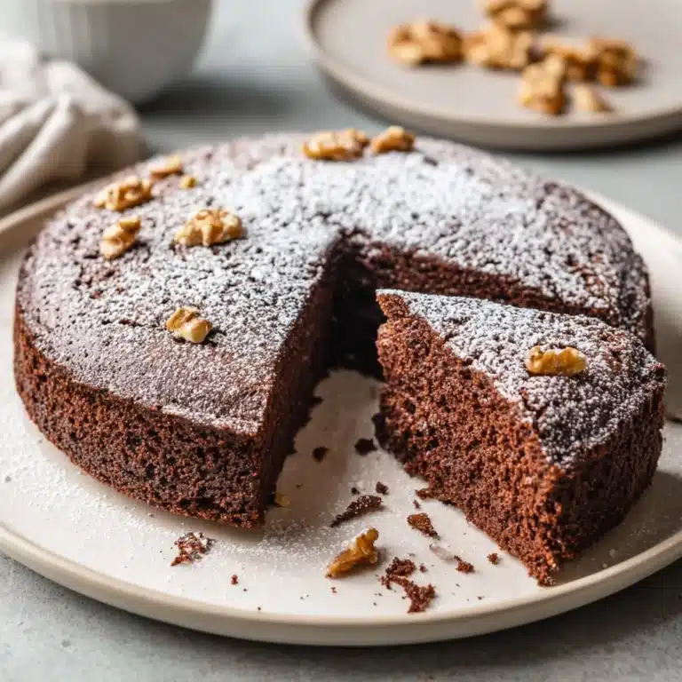Moist Chocolate Walnut Cake Recipe
