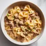 Creamy Beef and Bowtie Pasta Recipe