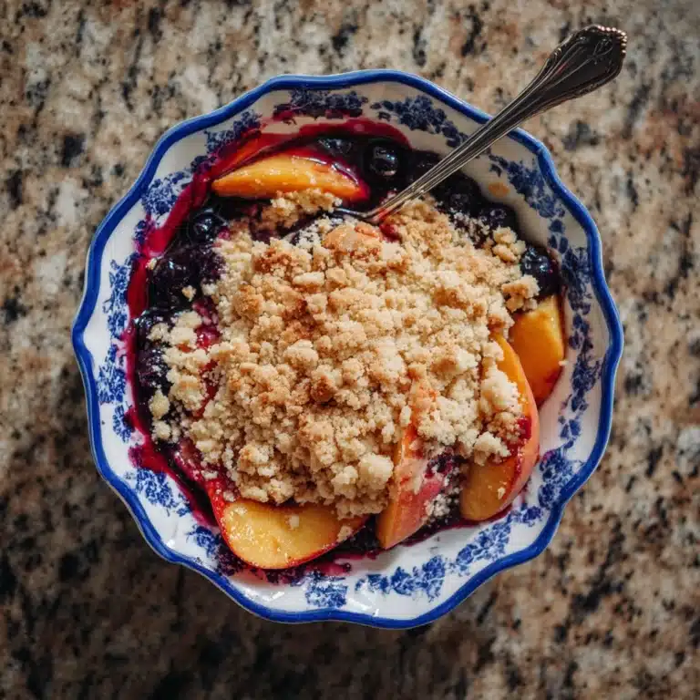 Summer Peach and Blueberry Cobbler Recipe