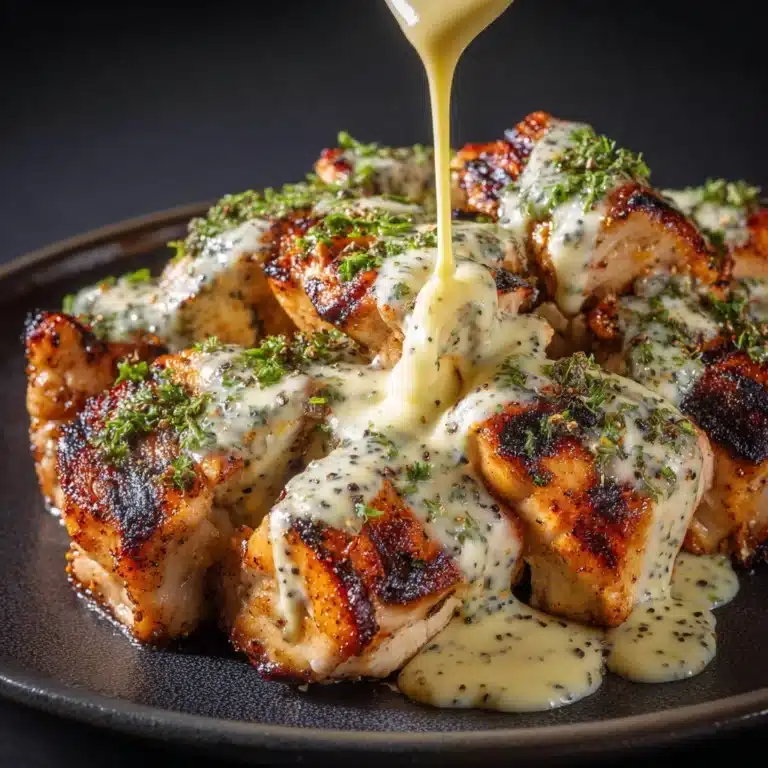 Grilled Chicken Bites with Creamy Garlic Sauce Recipe