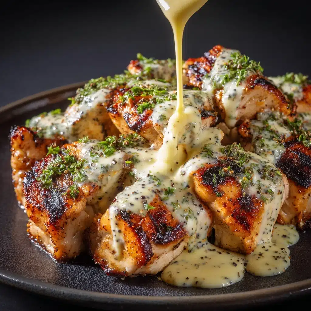 Grilled Chicken Bites with Creamy Garlic Sauce Recipe
