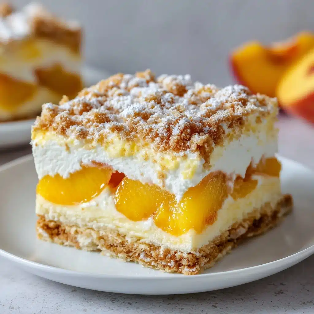 Peaches and Cream Pie Bars Recipe