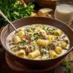 Creamy Parmesan Italian Sausage Ditalini Soup Recipe