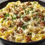 One-Pot Creamy Beef and Garlic Butter Pasta Recipe