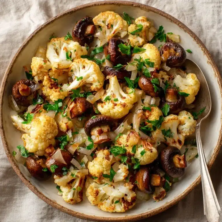 Garlic Cauliflower and Mushrooms Recipe