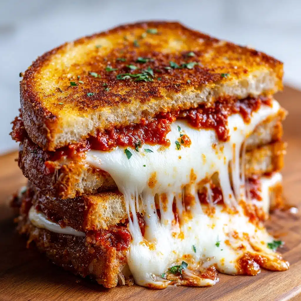 Garlic Parmesan Pizza Grilled Cheese Recipe