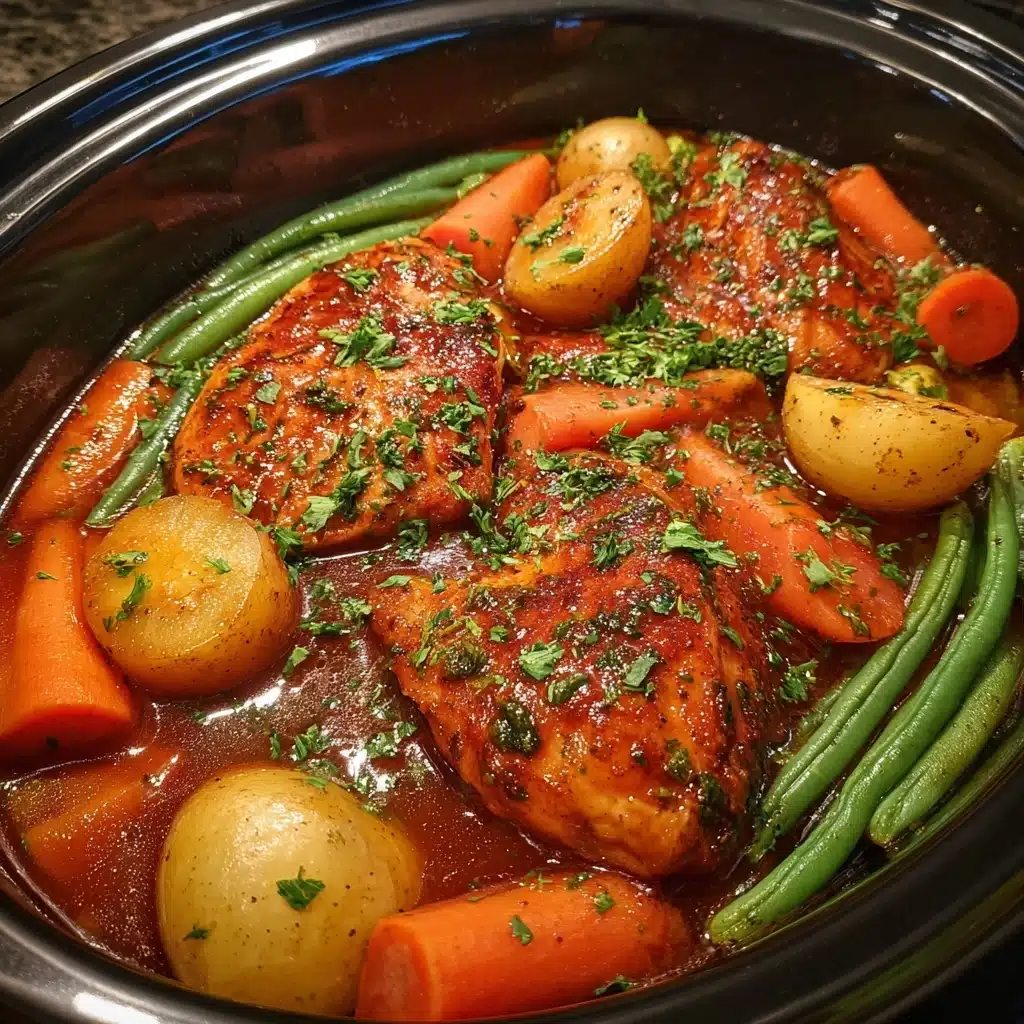 Slow Cooker Honey Garlic Chicken Recipe - Recipe Image