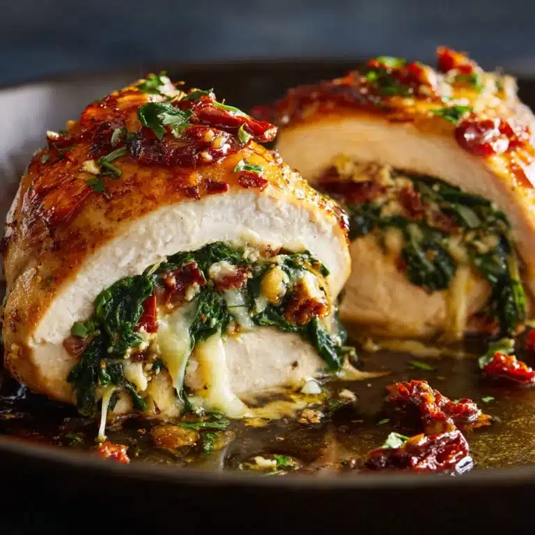 Sundried Tomato, Spinach, and Cheese Stuffed Chicken Recipe