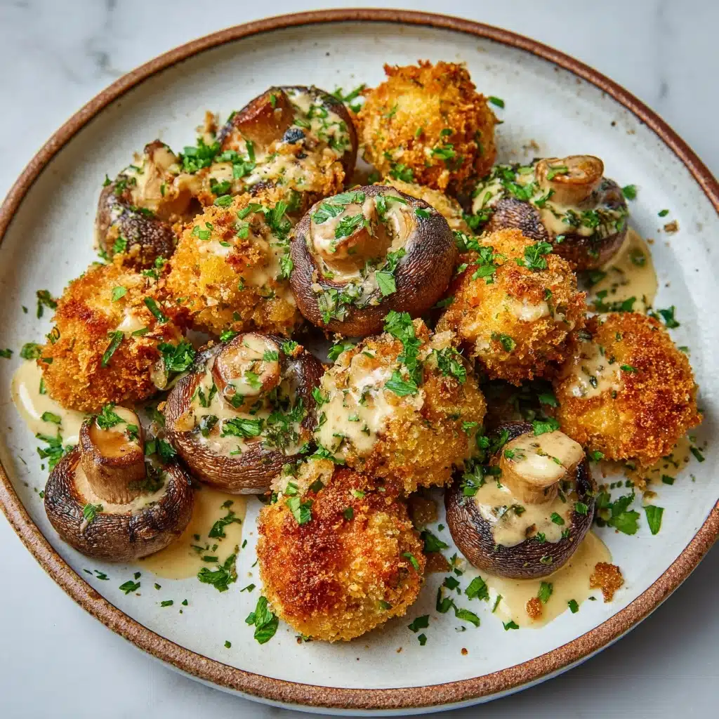 Crispy Garlic Mushroom Bites Recipe - Recipe Image