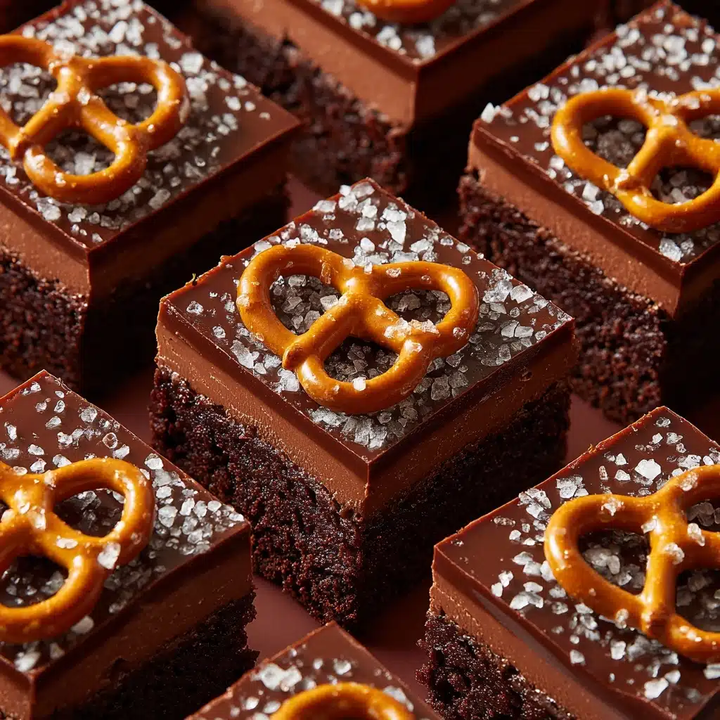 Chocolate Caramel Peanut Butter Pretzel Bars Recipe - Recipe Image