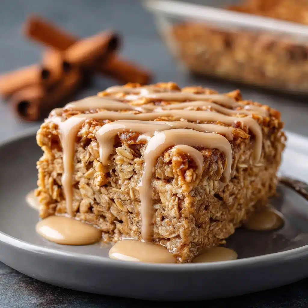 Healthy Sticky Cinnamon Roll Baked Oatmeal Recipe