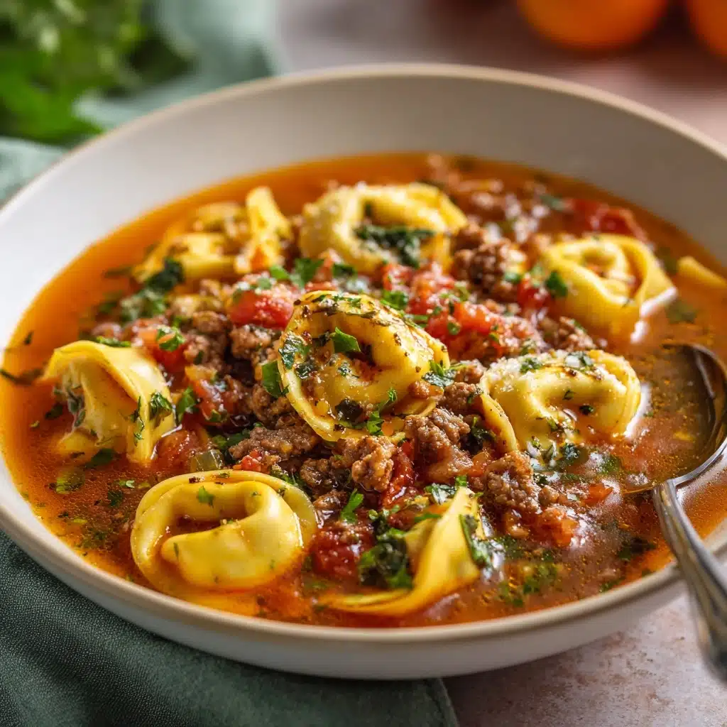 Slow Cooker Tomato Tortellini Soup Recipe - Recipe Image