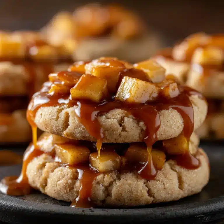 Caramel-Drizzled Apple Cinnamon Cookies Recipe