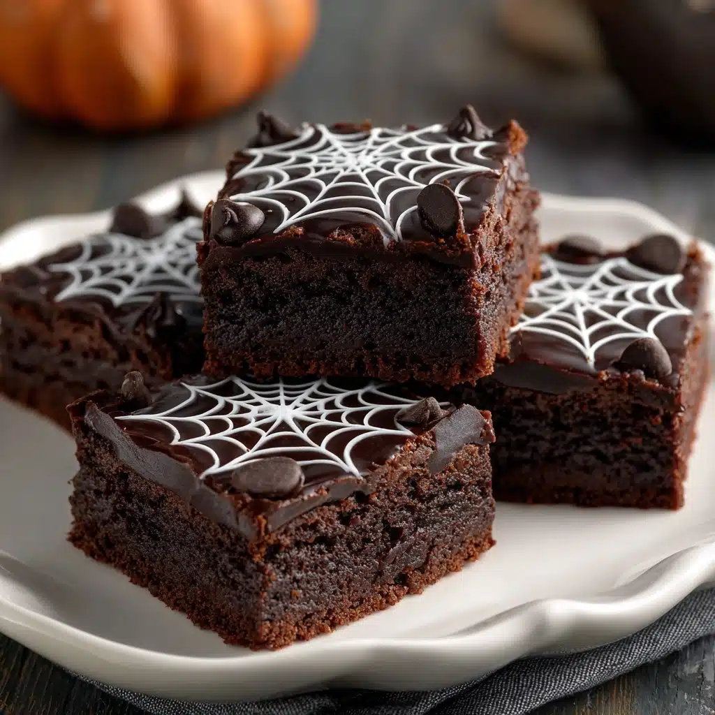 Spider Web Halloween Brownies Recipe