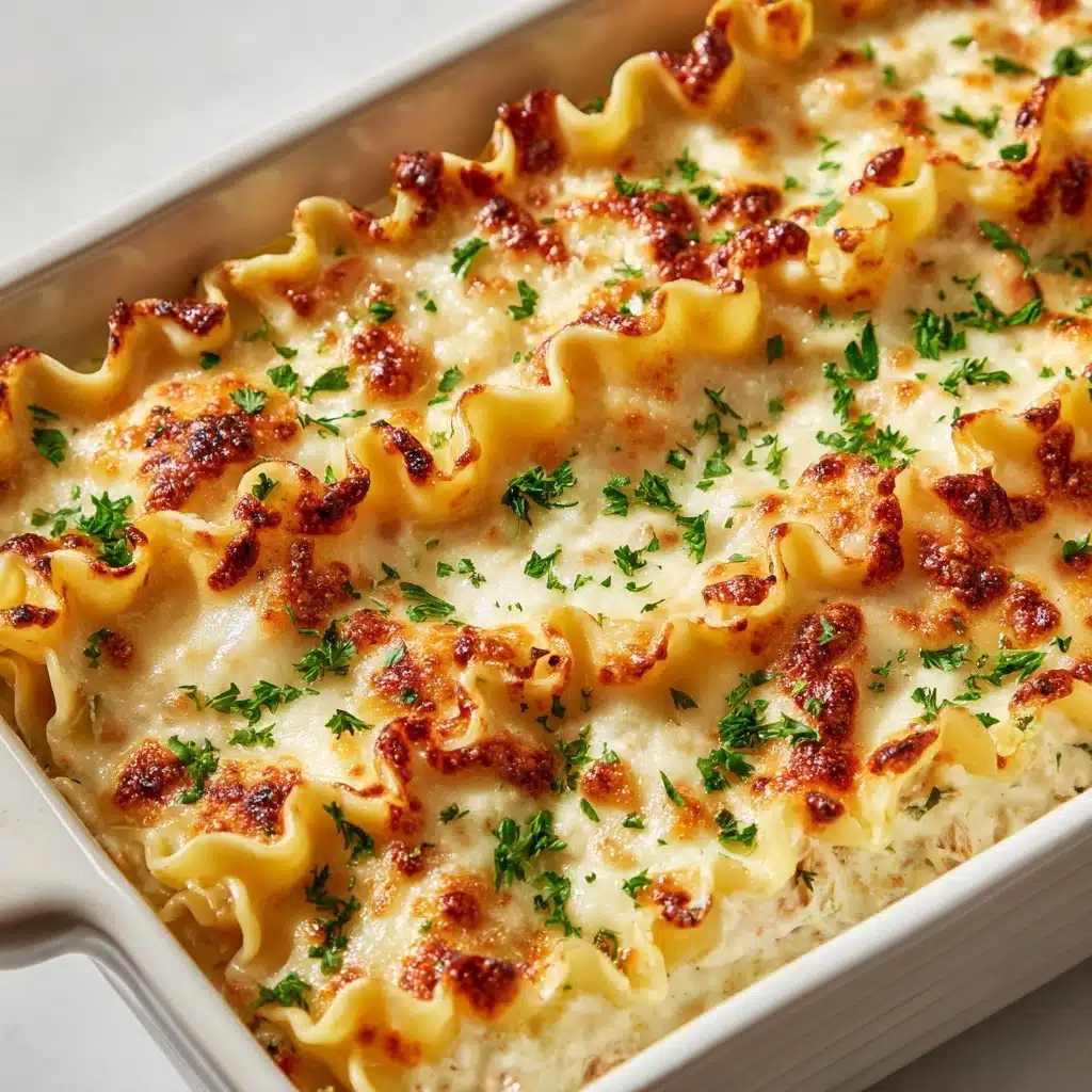 Creamy Chicken Alfredo Lasagna Rolls Recipe