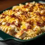 Cheesy Chicken and Smoked Turkey Pasta Bake Recipe