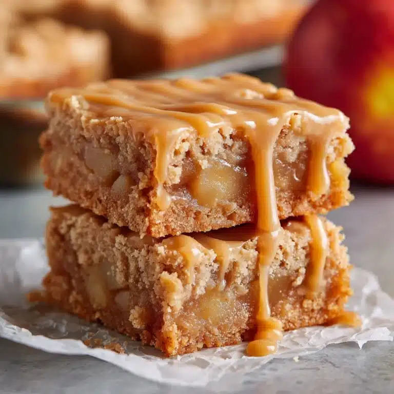 Maple Glazed Apple Blondies Recipe
