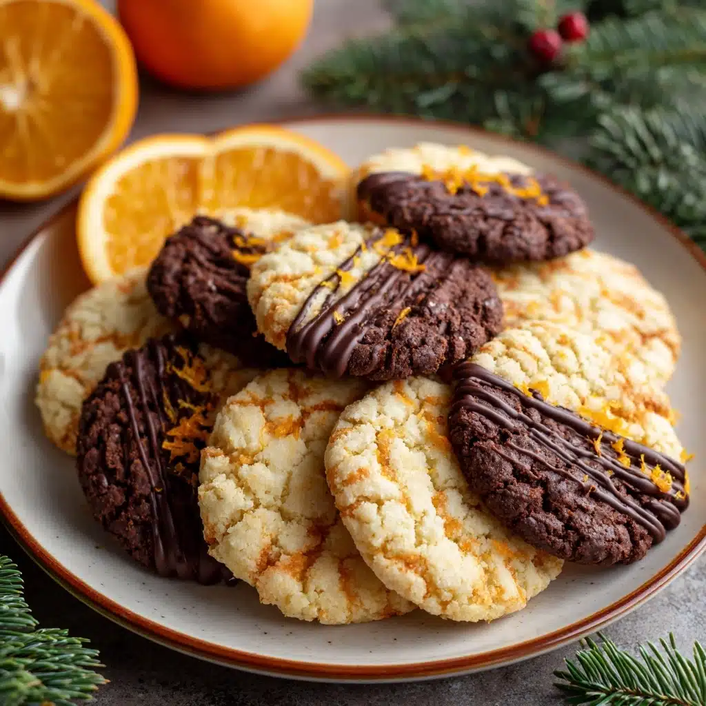Chocolate Dipped Orange Shortbread Cookies Recipe