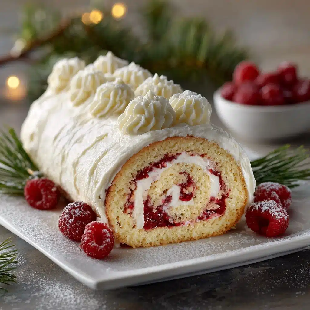 Christmas Raspberry Cake Roll Recipe - Recipe Image