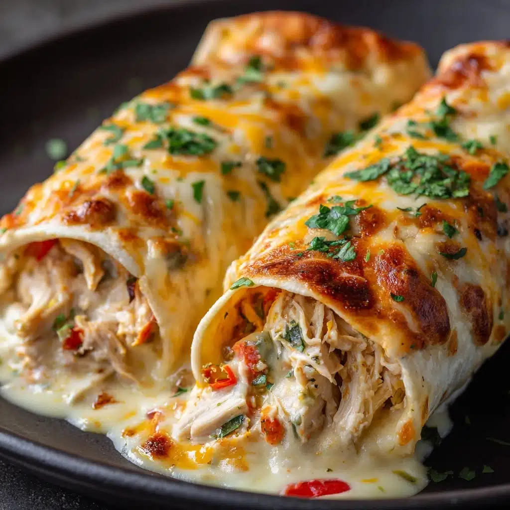 Cheesy Garlic Chicken Wraps Recipe - Recipe Image