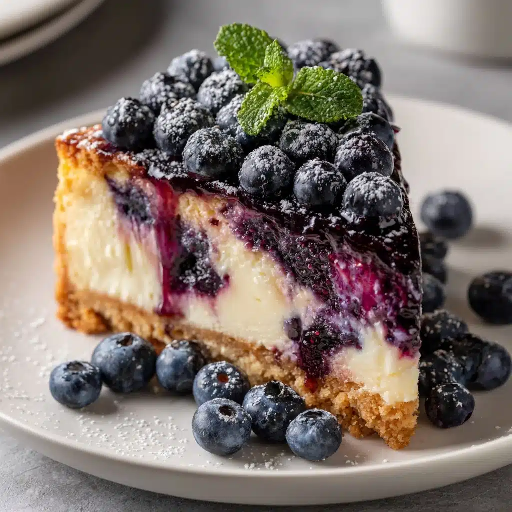 White Chocolate Blueberry Cheesecake Recipe - Recipe Image