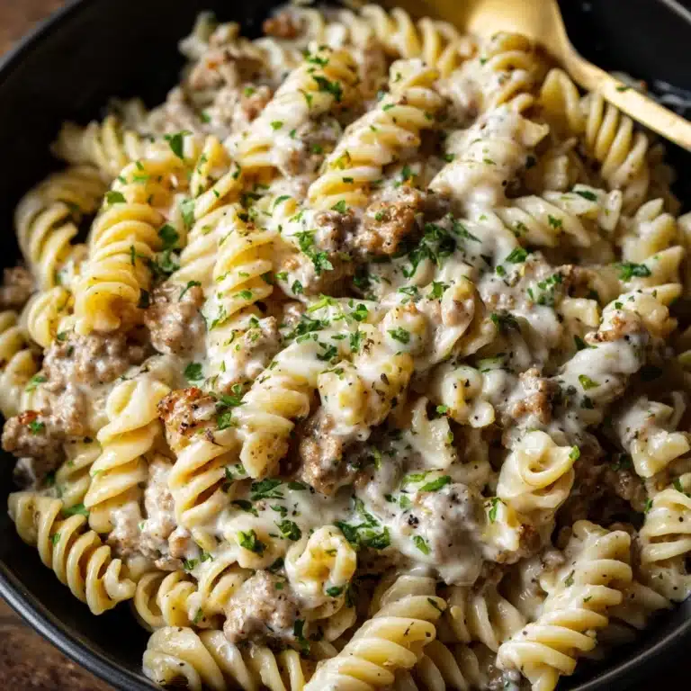 Stovetop Creamy Ground Beef Pasta Recipe