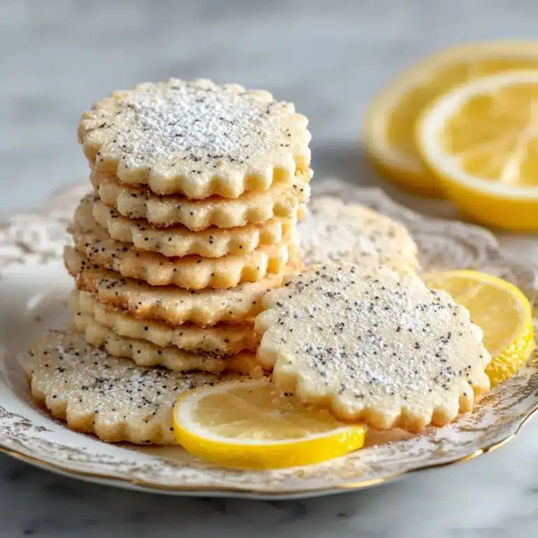 Lemon Poppy Seed Shortbread Cookies Recipe