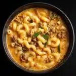 One-Pot Macaroni Cheeseburger Soup Recipe