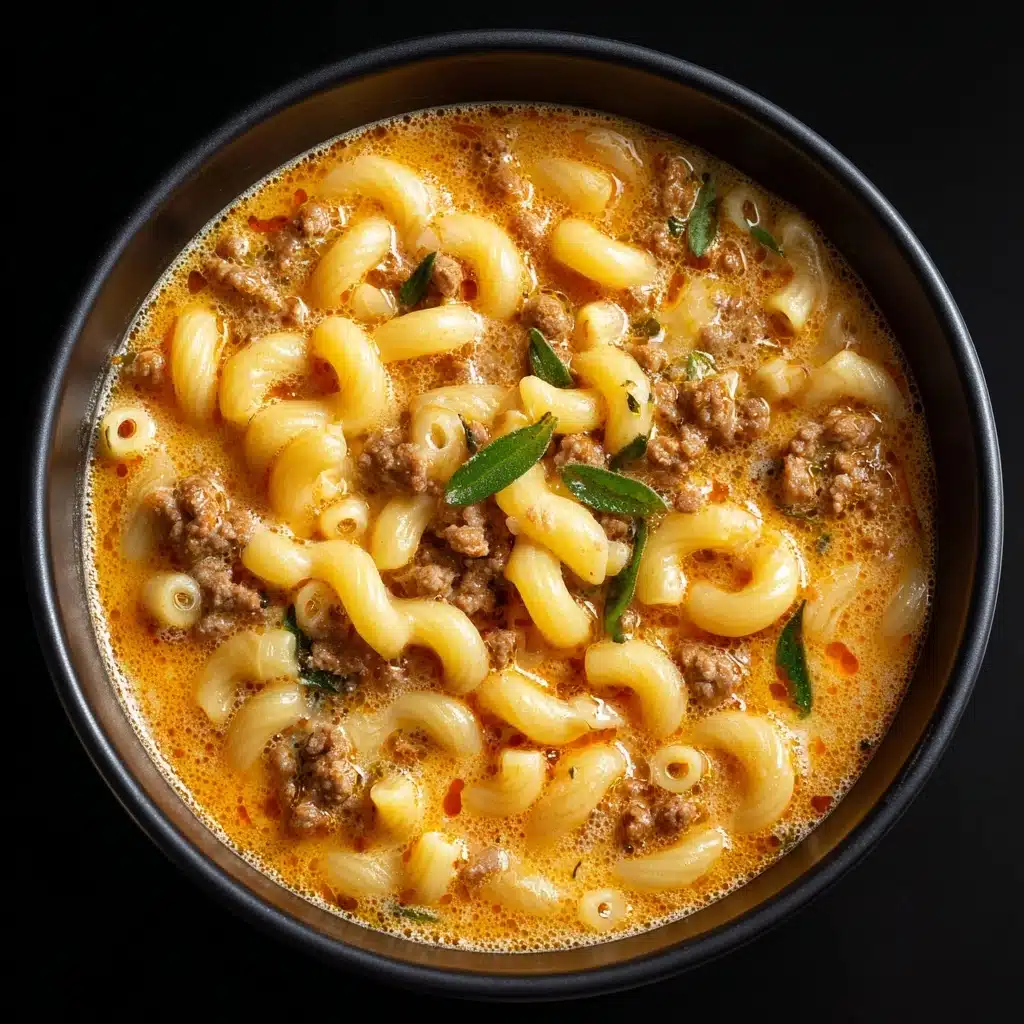 One-Pot Macaroni Cheeseburger Soup Recipe - Recipe Image