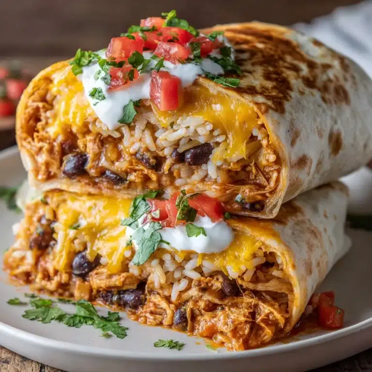 Smothered Baked Chicken Burritos Recipe
