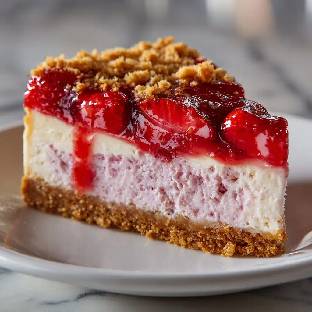 Strawberry Crunch Cheesecake Recipe - Recipe Image