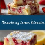 Strawberry Lemon Blondies Recipe