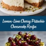 Lemon-Lime Cherry Pistachio Cheesecake Recipe