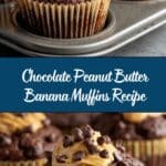 Chocolate Peanut Butter Banana Muffins Recipe