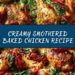 Smothered Baked Chicken with Creamed Spinach and Sun-Dried Tomatoes Recipe