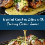 Grilled Chicken Bites with Creamy Garlic Sauce Recipe