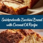 Snickerdoodle Zucchini Bread with Coconut Oil Recipe