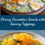 Cucumber Snack with Cheese and Savory Toppings Recipe