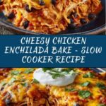 Cheesy Chicken Enchilada Bake - Slow Cooker Recipe