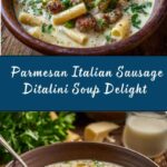 Creamy Parmesan Italian Sausage Ditalini Soup Recipe